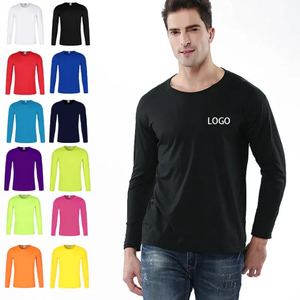 Camiseta Deportiva Casual de Manga Larga para Hombre, 100% Algodón, Secado Rápido, Corte Ajustado, Color Sólido, con Bolsillo, Tejido de Punto - Product Image 4