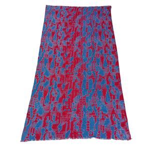 Innovador Chal Asimétrico de Rayón Azul y Rojo, Diseño de Última Moda, Ligero, Duradero, con Patrón Argyle, Logotipo Personalizado, Suministro al por Mayor - Product Image 4