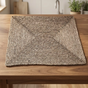 Natural Rectangular Woven Seagrass <b>Mat</b> Crafted for Home Decoration Floor Covering and Sustainable Living Spaces - Product Image 2