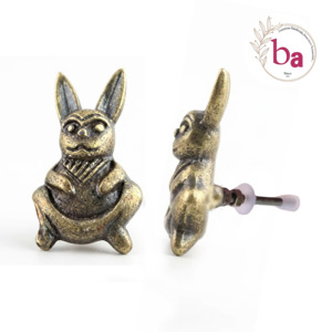 Poignées de meuble en laiton et fonte en forme de lapin, design moderne, pour cuisine, installation facile - Product Image 5