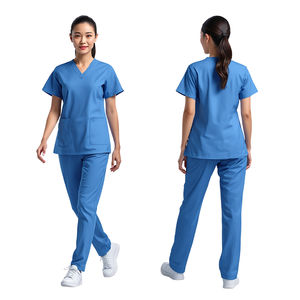 Uniforme de travail unisexe en rayonne tissée extensible avec détection d'aiguilles et fusion sans couture pour usage hospitalier - Product Image 1