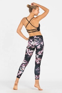 <b>Hot</b> Sale Women's Polyester Stretchy Mid-Waist Yoga Pants with Lace Decoration Sports Gym <b>Leggings</b> for Yoga Wear - Product Image 5