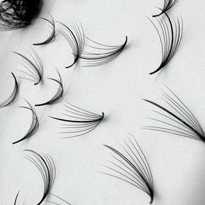 Extensiones de Pestañas Pre-fabricadas al por Mayor, Fans de Pestañas Naturales Largas Hechas a Mano, Tamaños 3D-9D, Curvatura C/D/CC/M/L, Pelo Sintético Negro Mate - Product Image 6