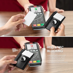 TWM144 OEM Manufacture Custom Design ID Credit <b>Card</b> Holder for Air Tag Holder RFID Blocking Slim Leather <b>Card</b> Holders - Product Image 5