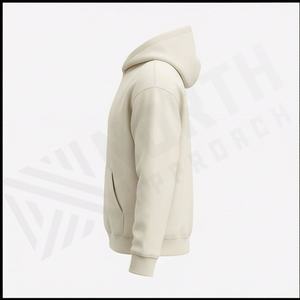 Sweat-shirt à capuche personnalisé brodé pour homme, en coton uni, écologique, coupe oversize, fourni directement par l'usine, personnalisable - Product Image 3