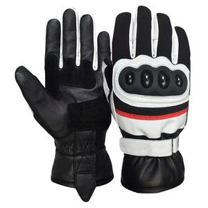 Top Quality Comfortable Leather <b>Motorcycle</b> Gloves New Anti-Slip Long Cuff Carbon Fiber Hand Protection Motorbike Riding Gloves - Product Image 1