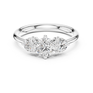 METALS 10K Belle bague de mariage Set Silver CZ Design - Product Image 3