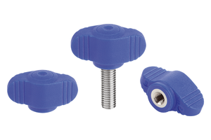 K0274WING GRIP MINIWING D=M04 A=28, H=15, FORMA:K CON ROSCA INTERNA, TERMOPLÁSTICO NEGRO GRIS RAL7021 - Product Image 2