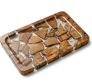 Modern Rectangular Resin Storage <b>Tray</b> with Polished Finish Dishwasher Safe Modern Luxury Design for Kitchen Use - Product Image 1