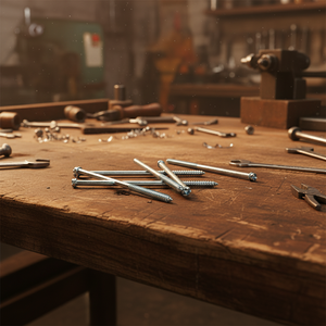 สกรูไม้ปลายสองด้าน PDC แบบเมตริก/นิ้ว ขนาด M6-M12 หัวแฉก เกลียวบางส่วน ระดับ 4.8 6.8 เหล็กกล้าคาร์บอนชุบสังกะสี DIN - Product Image 1