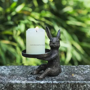 Porte-bougie élégant et minimaliste pour un style d'intérieur scandinave, porte-bougie en fer artisanal pour le salon, Zahid Exports - Product Image 3