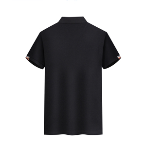 เสื้อโปโลชายแขนสั้นสีดำ ผ้าฝ้ายปิเก้ 100% สไตล์ลำลอง ติดกระดุม สีพื้น ทรงปกติ ผ้าถัก ระบายอากาศได้ดี - Product Image 2
