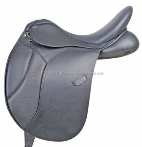Selle de saut anglaise en cuir Selle de saut de couleur marron Selle anglaise usinée - Product Image 6