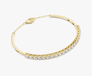 Pulsera de diamantes con acabado dorado de exportador indio, pulsera de diseño moderno para mujer, colección para bodas y regalos, disponible para la venta. - Product Image 3