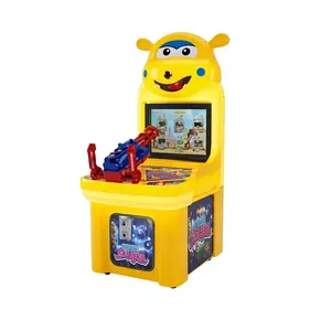 Máquina de Juego Arcade de Disparos con Pistola de Cara Sonriente para 1 Jugador, Operada con Monedas, Simulador de Video de Personajes de Dibujos Animados Rosa para Niños - Product Image 1