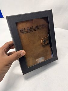 HET OLDE JAGTHUYS Leather Hardcover Handmade Notepad UV Printed Sewing Binding Model 08 Gift Brown Color - Product Image 5