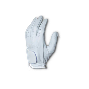Gant de golf en cuir véritable blanc, main droite, respirant, à enfiler, unisexe, pour le sport - Product Image 1