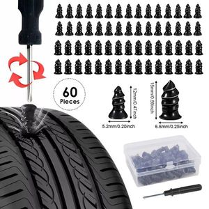 Kit de Reparación de Neumáticos DIY de 60 Piezas, Parche para Neumáticos Pinchados para Automóviles, Camiones, Motocicletas, Herramientas de Reparación para el Hogar - Product Image 2
