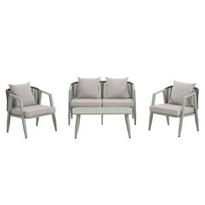Set di Sedute da Esterno U_STYLE, Durevole e Confortevole per Terrazze, Prati e Bordi Piscina, Arredamento da Giardino - Product Image 2