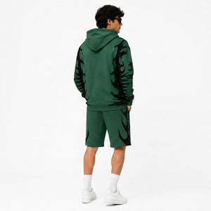 Conjunto de Sudadera con Capucha y Pantalones Cortos Deportivos Personalizados de Forro Polar para Escuelas y Universidades, Proveedor de Pedidos al por Mayor - Product Image 2