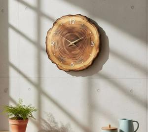 Reloj de Pared de Madera de Nogal Hecho a Mano, Geométrico, de Cuarzo Analógico, de Una Sola Aguja, Moderno, Minimalista, Decoración de Pared para Bodas, Funciona con Batería - Product Image 2
