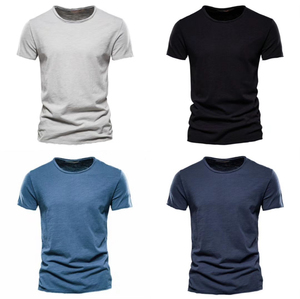 T-shirt à manches courtes pour homme, coupe classique, avec motif, col rond, décontracté, tricoté, 100% coton, impression numérique - Product Image 6