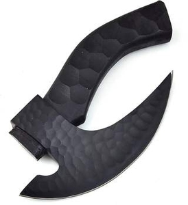 Cuchillo para Pizza de Acero de Damasco de Grado Industrial de Alta Calidad, con Mango de Madera y Diseño de Hacha, Personalizable para Uso en Cocina - Product Image 1