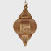 Lanterne marocaine artisanale en fer, écologique, couleur or antique personnalisable, à suspendre, style bohème, pour décoration extérieure et intérieure, Ramadan, mariage, table