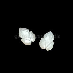 Pierre de lune naturelle chatoyante, facettée, sculptée à la main en forme de feuille, 13mm 9mm, pierre en vrac pour la fabrication de bijoux, prix de gros, approvisionnement en vrac - Product Image 2