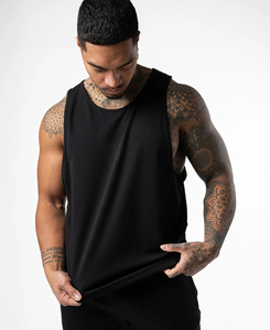 Débardeur Homme Col Rond Noir Uni Tricoté Respirant en Polyester, Style Urbain, Sur Mesure, Collection 2026, Faible MOQ - Product Image 1