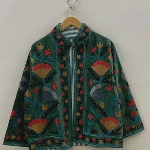 Trending Velvet Suzani Embroidered Jacket Handmade Boho Chic Ethnic <b>Coat</b> Vintage Style Outerwear - Product Image 4
