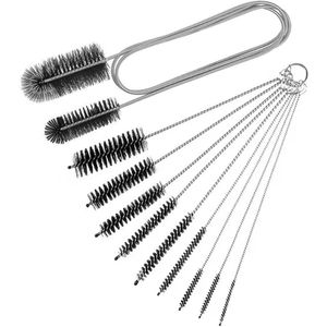 10pcs Set of Flexible <b>Drain</b> <b>Brush</b> Straw Cleaner 61Inch Stainless Steel Double-Ended Hose <b>Brush</b> 8.2Inch N Pipe Cleaners <b>Brush</b> - Product Image 1