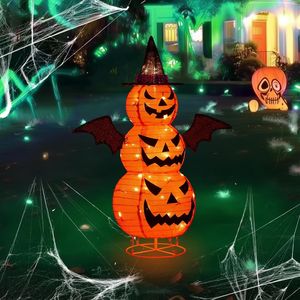 Decorazioni di Halloween da Esterno 3FT - Zucca Illuminata Pieghevole da 37 Pollici con 40 Luci LED, Jack-o'-lantern Estensibile - Product Image 6