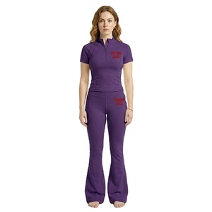 Custom Gym Clothing Manufacturer Active Tops <b>Flare</b> <b>Legging</b> Two Piece Yoga Set Gym Outfits Workout Sets for Women 2026 - Product Image 1
