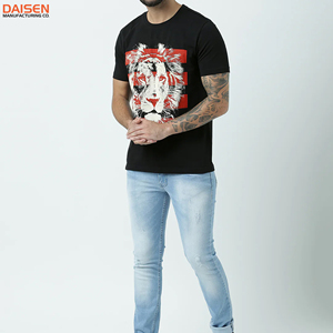T-shirt en coton et polyester pour homme, coupe ample, manches courtes, uni, décontracté, durable, personnalisation de marque, vente en gros - Product Image 5