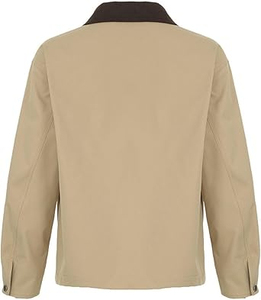 Women's beige Genuine <b>Leather</b> Moto <b>Jacket</b> Full Sleeve Stand Collar Zipper Closure Autumn Style - Product Image 2