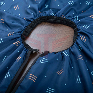 Cape de coiffure imperméable à motifs bleu marine, robe de coupe de cheveux pour salon, cape de barbier - Product Image 6