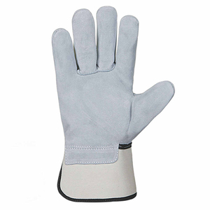 Guantes de Trabajo de Cuero de Alta Calidad de Grado Industrial con Refuerzo Doble en la Palma y Costuras Resistentes - Product Image 3