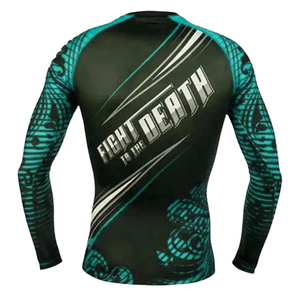 T-shirt de grappling athlétique Nogi imprimé sur mesure OEM, Rush Guard BJJ à manches longues - Product Image 6