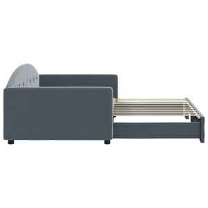 Cama nido gris oscuro de 39.4"x74.8" tapizada con cama nido extraíble sin colchón - Product Image 4