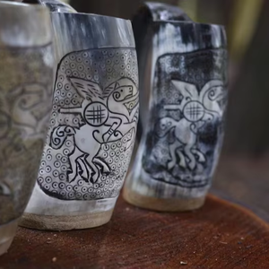 Nouvelle Tasse à Boire en Corne de Buffle de Style Religieux Écologique, Artisanale, Polie, Personnalisable, Décoration d'Intérieur - Product Image 3