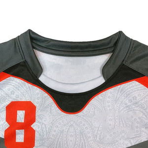 Ensembles d'uniformes de rugby grande taille pour l'été, respirants, à séchage rapide, antibactériens, à manches courtes, vêtements de football durables, qualité supérieure, design personnalisé - Product Image 4