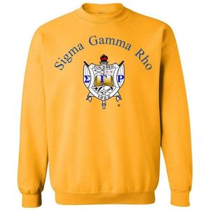 Sweat-shirt à col rond Sigma Gamma Rho, avec emblème coloré, personnalisé, imprimé pour sororité grecque, en polaire, style streetwear décontracté - Product Image 2