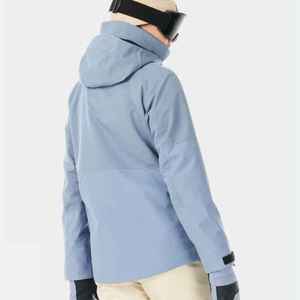 เสื้อแจ็คเก็ตสกีผู้ชายแบบกำหนดเองได้ กันน้ำ มีฮู้ด เสื้อผ้าสำหรับกิจกรรมกลางแจ้ง ปิดด้วยซิป กันลม พิมพ์โลโก้ - Product Image 3