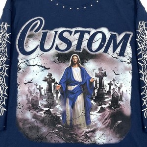 Custom Logo <b>Vintage</b> Washed Distressed <b>Polo</b> T <b>Shirt</b> Oversized Short Sleeve Knitted Cotton Men Streetwear Tee - Product Image 6