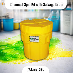 Kit de Control de Derrames Químicos de 75 Litros (20 Galones) con Tambor de Recogida Resistente para Materiales Peligrosos - Product Image 2