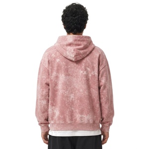 Wholesale Custom Acid Wash <b>Hoodie</b> Heavyweight Fleece Oversized Men's Streetwear Pullover With Vintage Garment Wash - Product Image 2