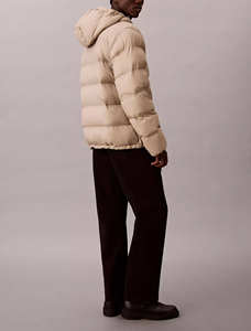 Chaqueta Acolchada de Diseño Vintage Color Caqui para Hombre, Chaqueta Bomber de Nailon con Relleno, Chaqueta Impermeable Acolchada - Product Image 4