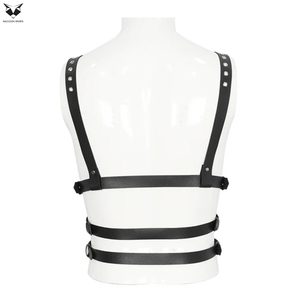 Wholesale Manufacturer Women Fetish Club Wear Adjustable Buckle PU Leather Harness Waist Belt <b>Thigh</b> Chain Collar Set Sexy Ladies - Product Image 6