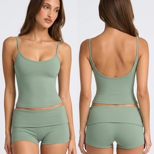 <b>Women's</b> Summer Backless Yoga Tank Top Nylon Spandex Lightweight Breathable Stretch Sports <b>Singlet</b> Soft Basic Fitness Workout Top - Product Image 6